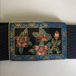 Cloisonné Belt Buckle w/Elastic Band